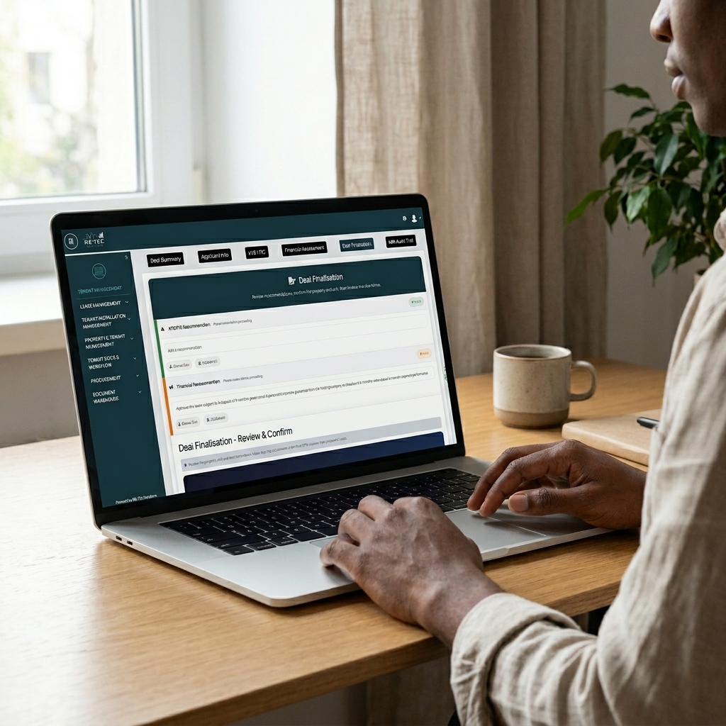Operator reviewing portfolio data across multiple asset classes